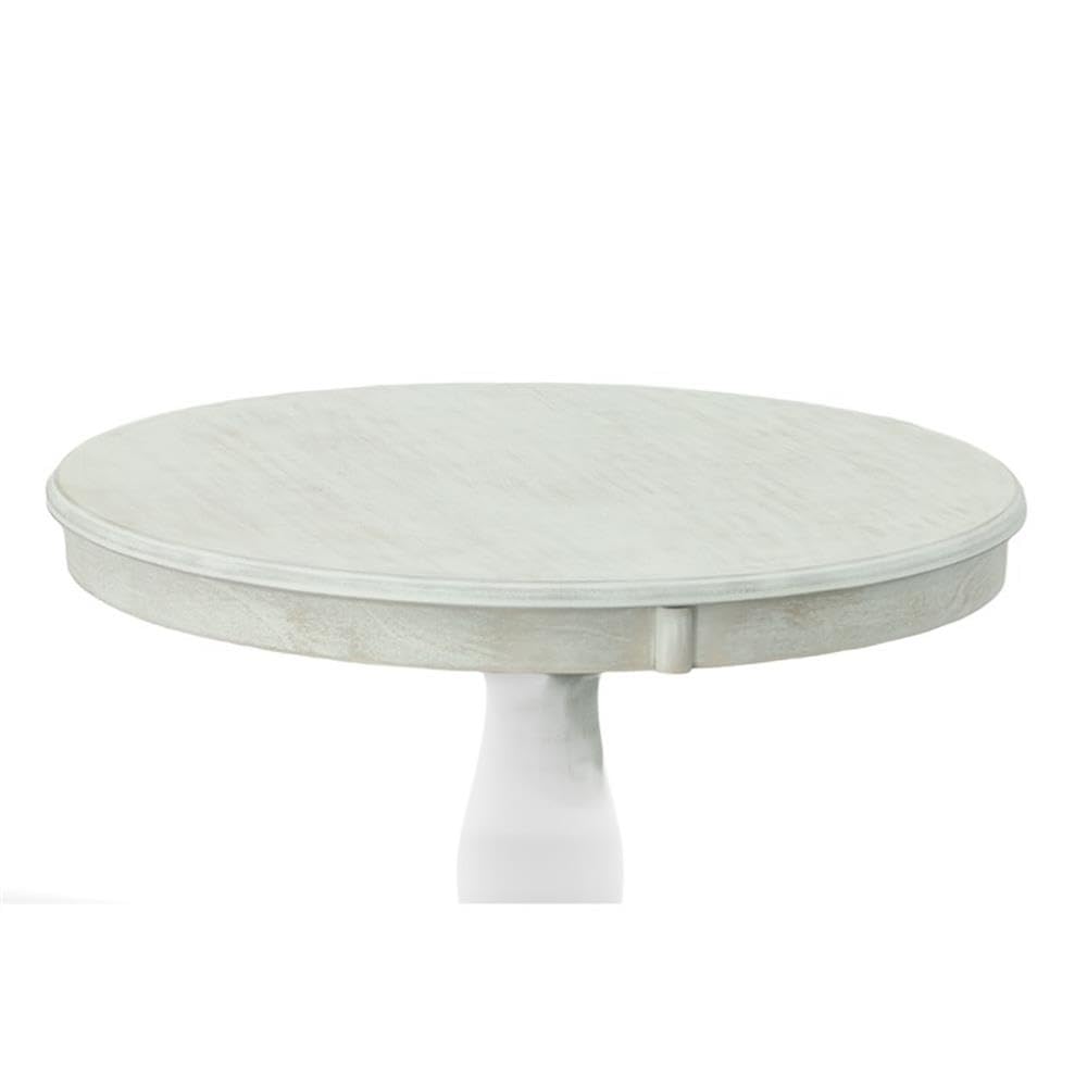 Carolina Classic Fairview 30" Round Pedestal Dining Table in Whitewash - Diamond Home USA