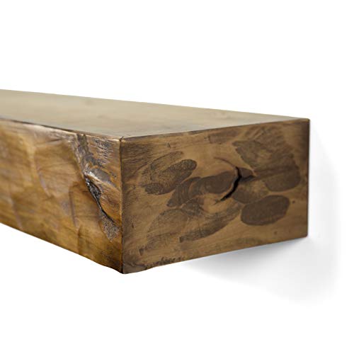 Dogberry Collections Shelf Rough Hewn Mantel Aged Oak 72 - Diamond Home USA
