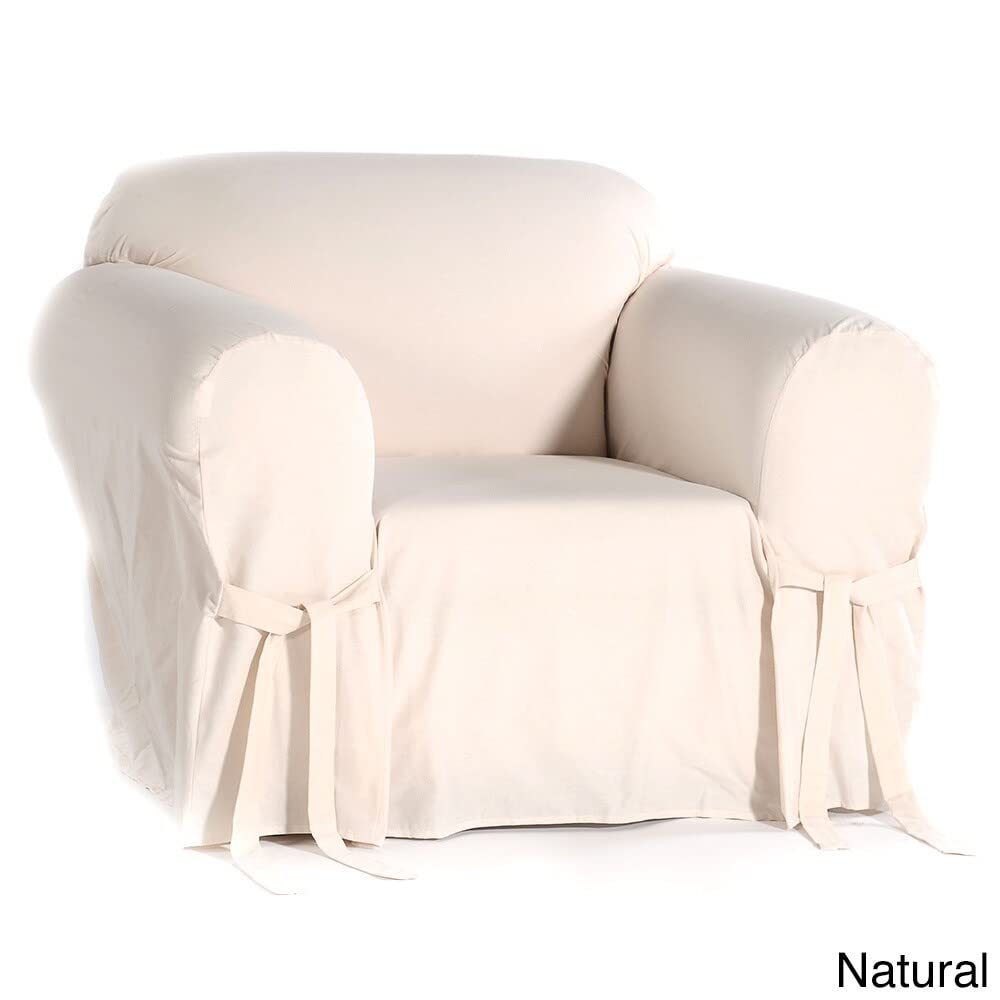 Classic Slipcovers Cotton Duck Chair Slipcover Grey - Diamond Home USA