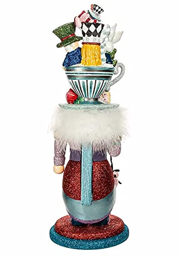 18-Inch Hollywood Alice Teacup Hat Nutcracker - Diamond Home USA