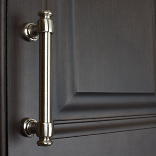 GlideRite Hardware 4361-96-SN-10 3.75 inch CC Modern Solid Steel Euro Cabinet - Diamond Home USA