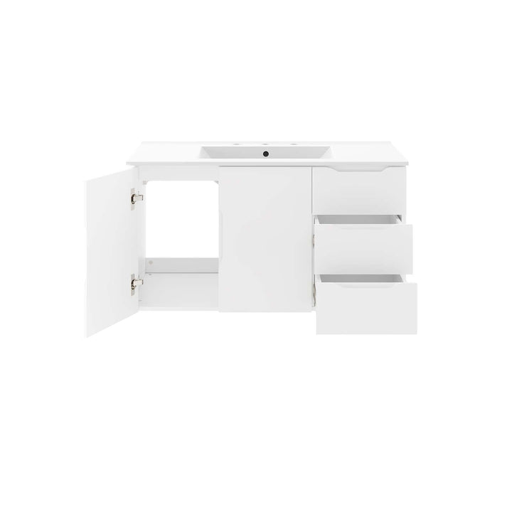 Modway Vitality 36" Bathroom Vanity 36 Inch White White - Diamond Home USA