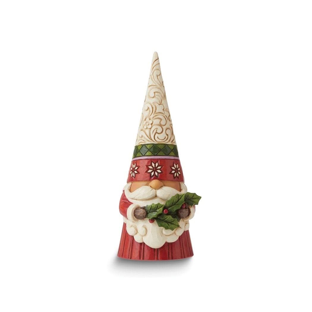 of Christmas Spirit Gnome Holding Figurine Multi Color Resin