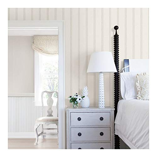 Grey Stripes Wallpaper 20.5 X Stripe Farmhouse Washable - Diamond Home USA