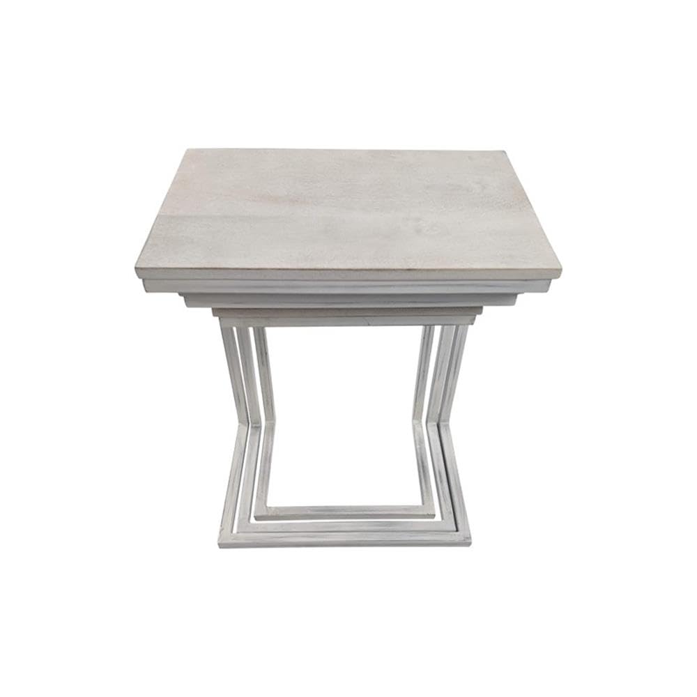 Carolina Classic Addison Nesting Table Set in Whitewash - Diamond Home USA
