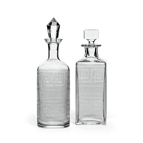 Handcrafted Decanters (Set Of 2) Clear Glass