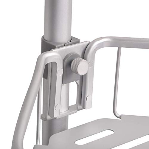 Flat Shelf Rustproof Shower Caddy Satin Chrome Corner Pole Metal - Diamond Home USA