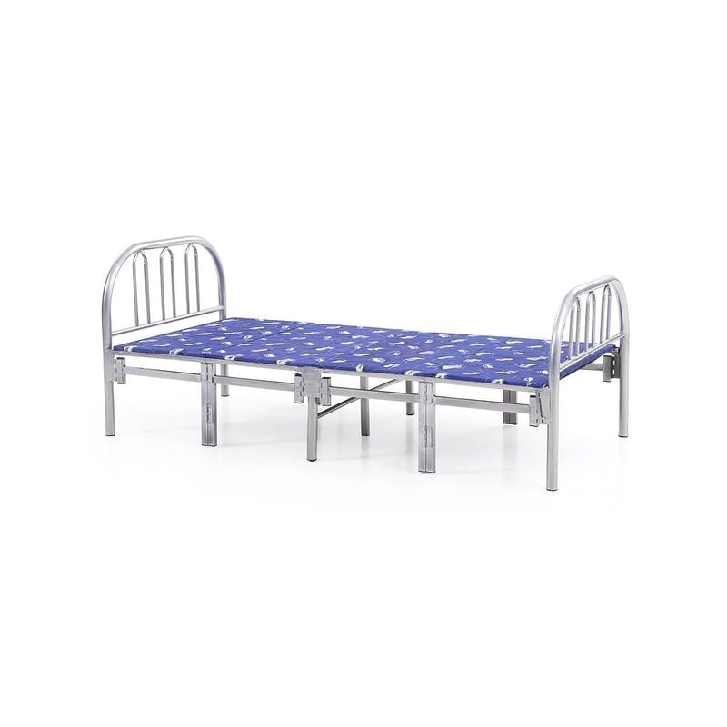 Folding Bed Silver Traditional Metal Includes Hardware