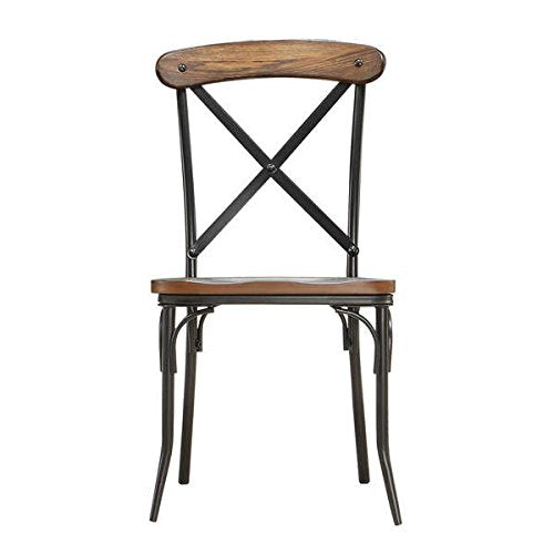 Nelson Industrial Modern Rustic Cross Back Dining Chair (Set of 2) by Tribecca - Diamond Home USA