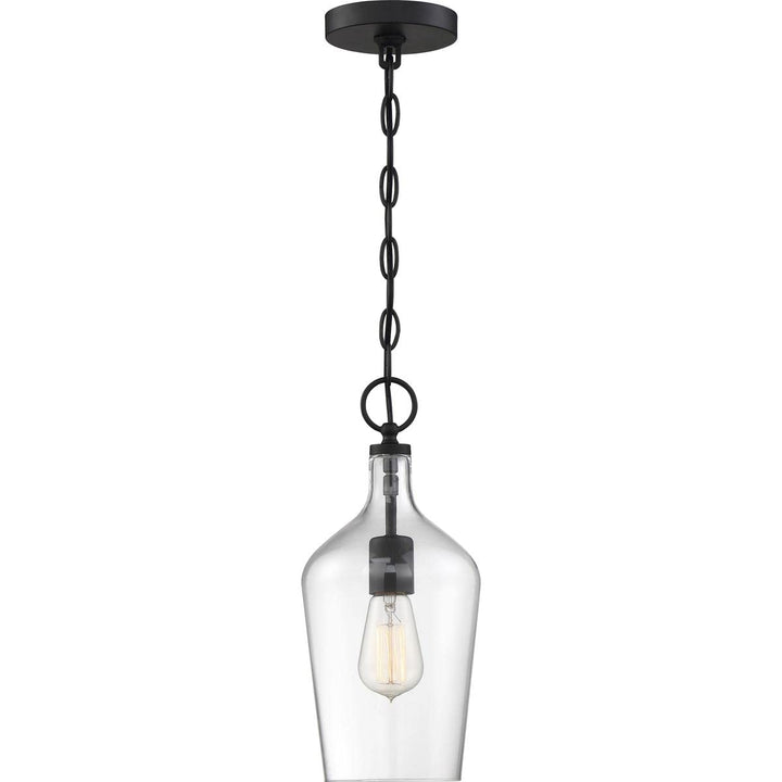 NUVO 60/6749 Hartley 1 Light Pendant Fixture Matte Black - Diamond Home USA