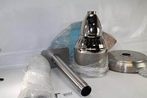 Hiland NG-WSS Tall Natural Gas Patio Heater Large Silver - Diamond Home USA