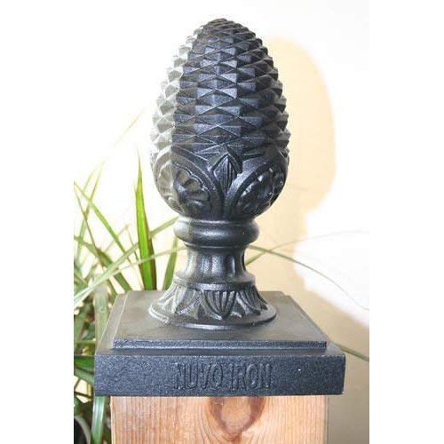 Nuvo Iron Decorative Pineapple Post Cap for 5.5" x 5.5" Posts Black - PCP08 - Diamond Home USA