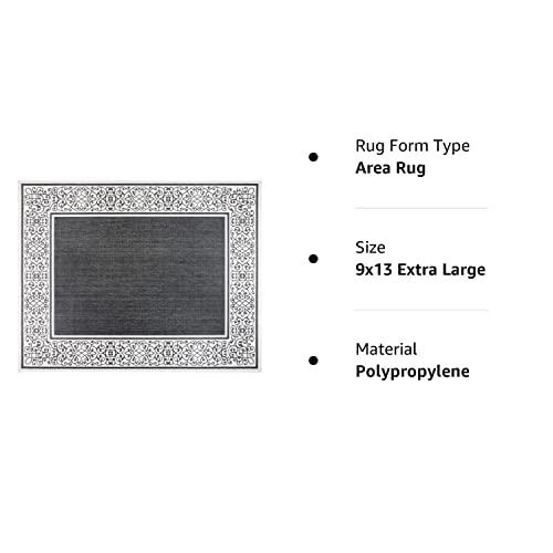 Gertmenian Indoor Outdoor Classic Flatweave Area Rug Stain & UV Resistant Carpet 8'9" x 13'1" - Diamond Home USA