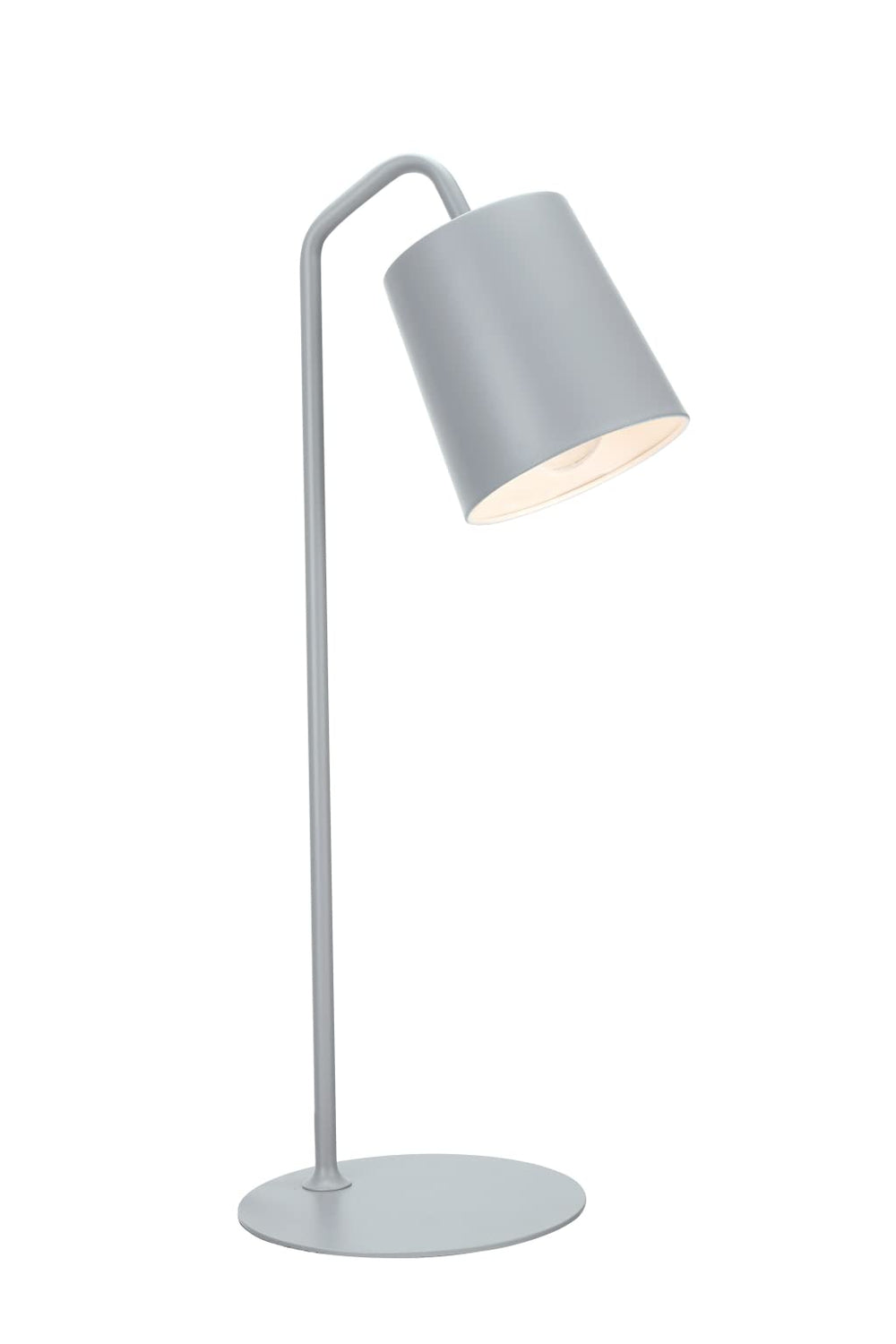 Aspen Creative 40100-3A 23" High Modern Desk Milky Grey Finish with Metal Lamp - Diamond Home USA