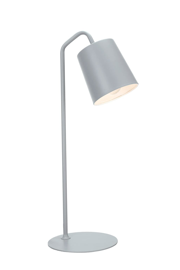 Aspen Creative 40100-3A 23" High Modern Desk Milky Grey Finish with Metal Lamp - Diamond Home USA