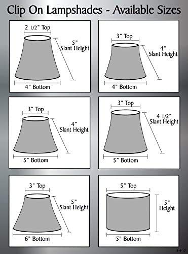Aspen Creative 32048-2 Small Hardback Empire Shape Chandelier Clip-On Lamp Shade - Diamond Home USA