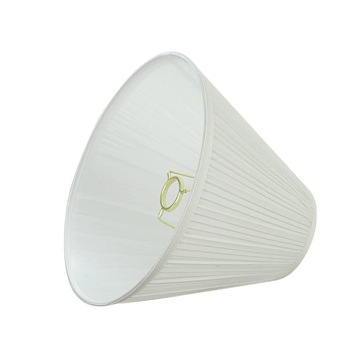 Off White Pleated Empire Shape Uno Construction Lamp Shade (5"x11-1/2"x9-1/2") - Diamond Home USA