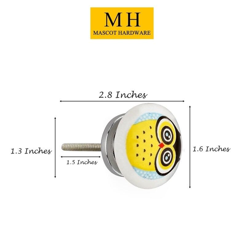 10pcs Decorative Knobs for Kitchen abinets and Drawers Owl Shaped Design Knob - Diamond Home USA