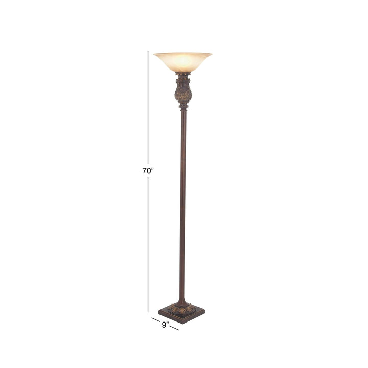 Brown Iron Traditional Floor Lamp 70 X 15 17 Modern Contemporary Bronze - Diamond Home USA