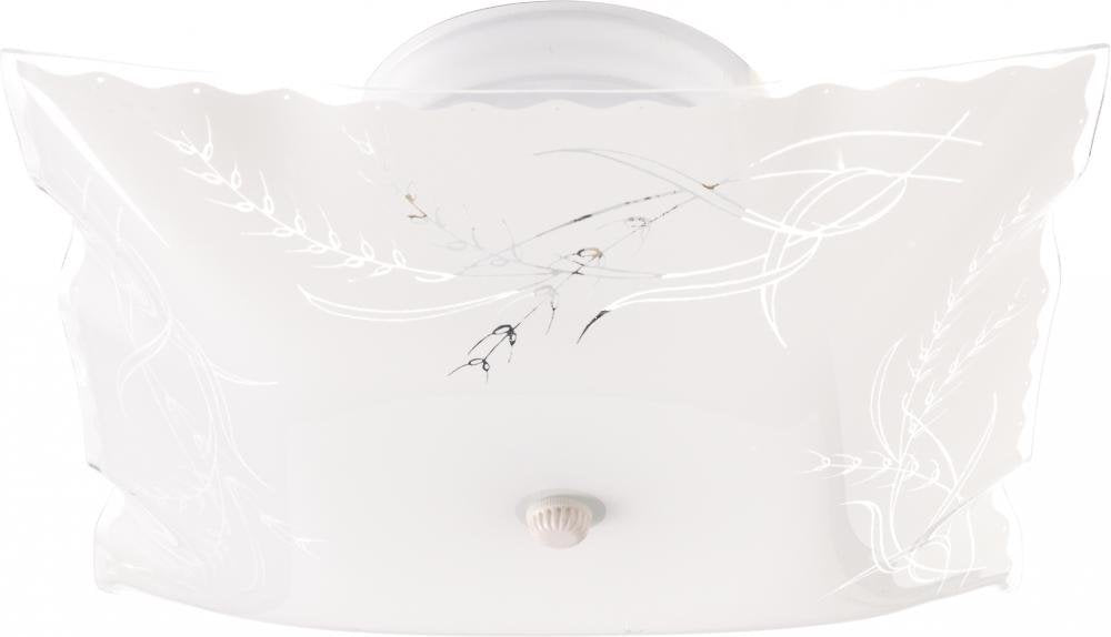 Nuvo SF76/270 Square Wheat Design with Ruffled Edge Close to Ceiling Fixture