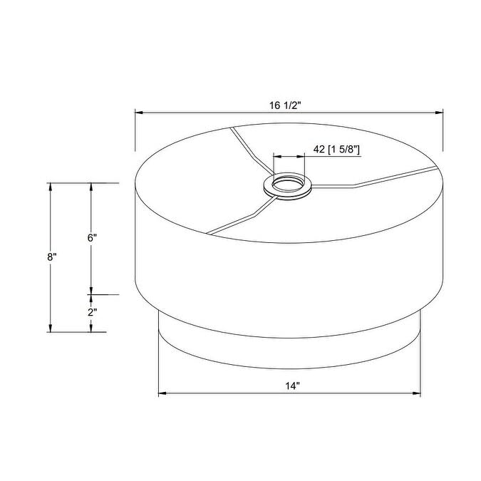 Large Premium Double Drum Linen Shade-off White Off/White Modern Contemporary - Diamond Home USA