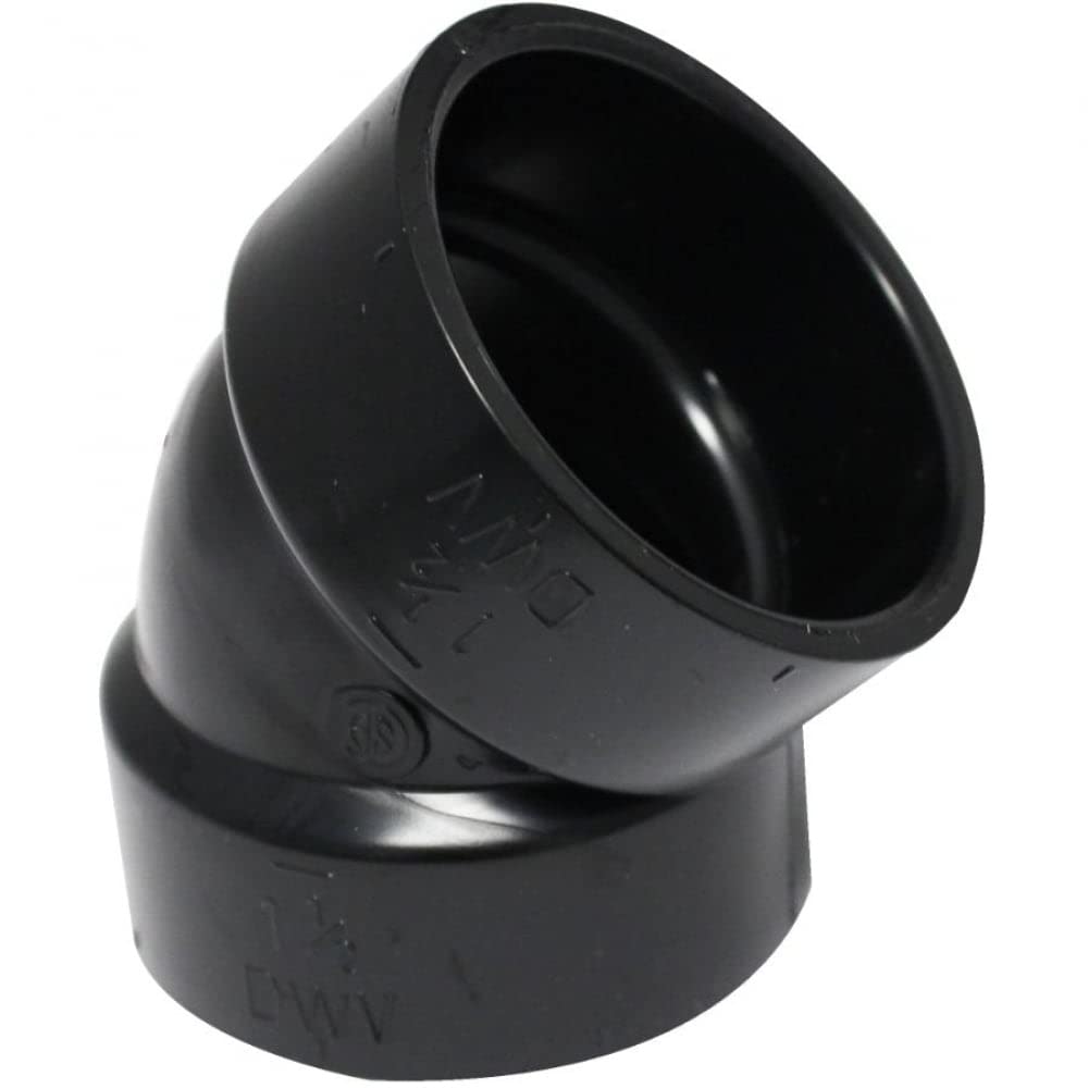 3 in. X Abs 45 Elbow; Black Hardware Abs