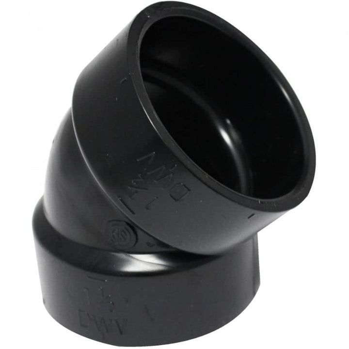 3 in. X Abs 45 Elbow; Black Hardware Abs