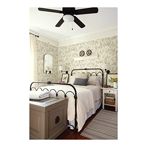 French Taupe Floral Scroll Wallpaper 20.5 X Animal Print Wildlife Washable Brown - Diamond Home USA