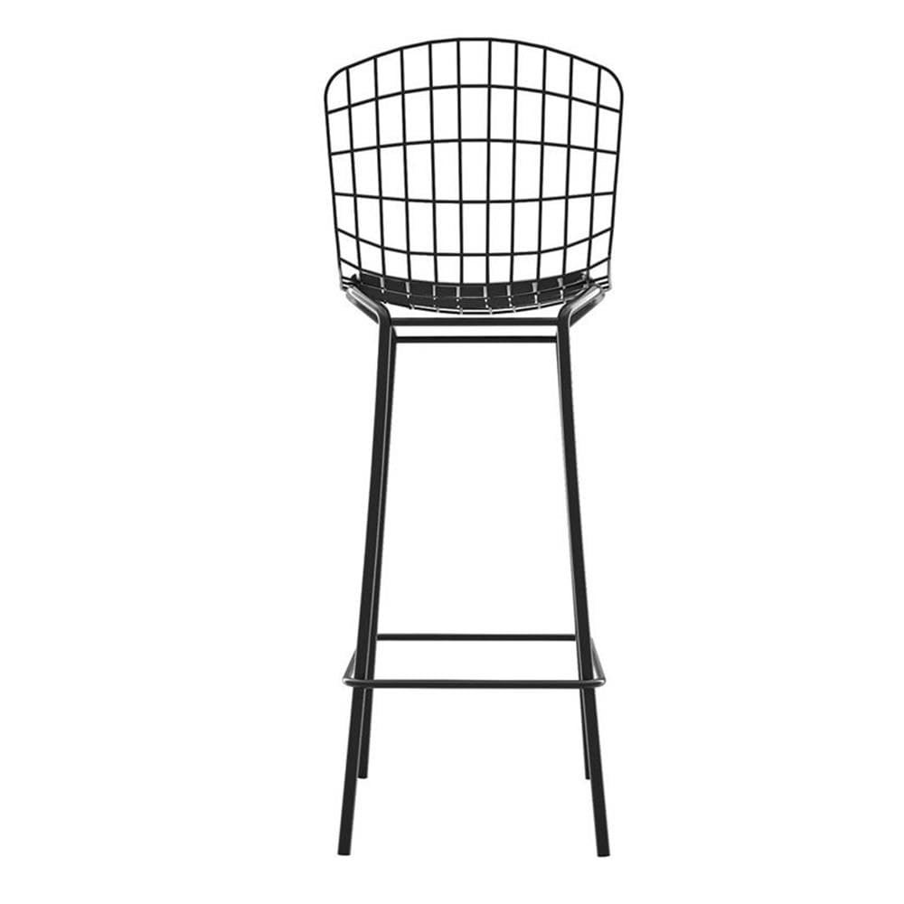Manhattan Comfort Madeline 41.73" Barstool with Seat Cushion in Black - Diamond Home USA