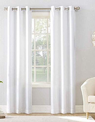 No. 918 Valerie Weave Grommet Top Curtain Panel 40X84 White New 40 x 84 - White