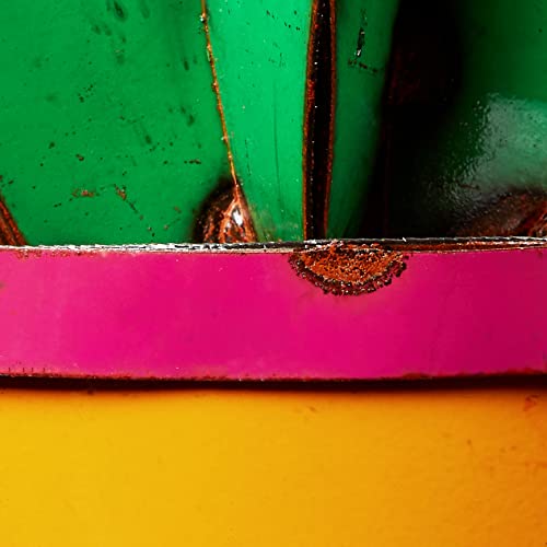 Rustic Arrow Cactus in Pot w/Flower Garden Art Multicolor - Diamond Home USA