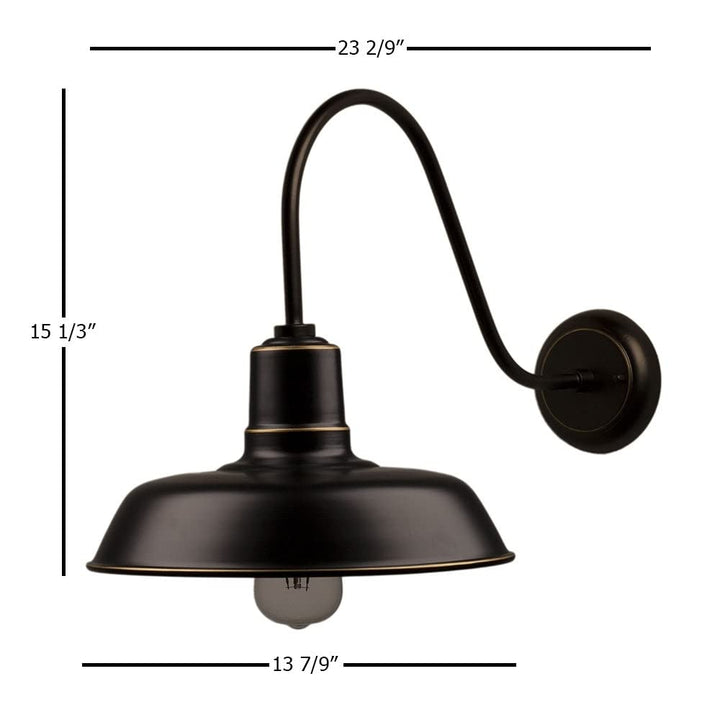 1 Light Exterior Wall Lighting Imperial Black Finish Traditional Metal - Diamond Home USA