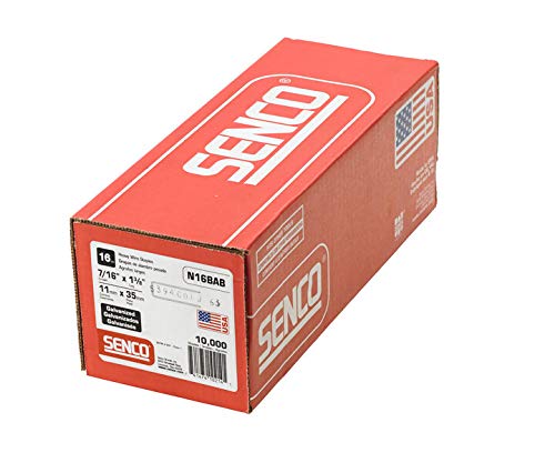Senco N16BAB 16 Gauge by 7/16-inch Crown by 1-3/8 inch Length Electro Galvanized - Diamond Home USA