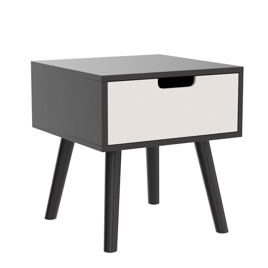 Christopher Knight Home Leila End Table Black White 15.5 in x 15.5 in x 16.75 in - Diamond Home USA