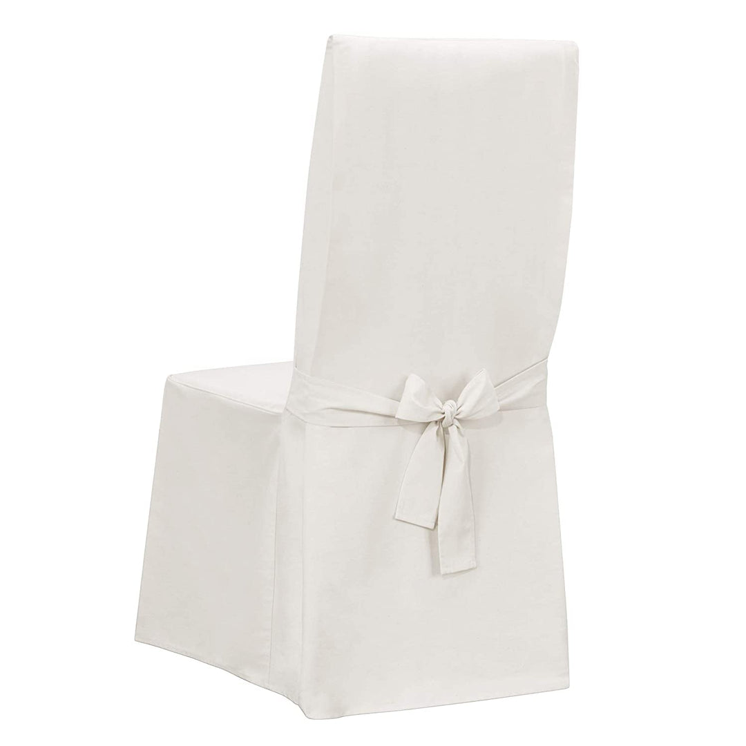 SureFit Essential Twill Long Dining Chair Slipcover Dining Chair Cover with - Diamond Home USA