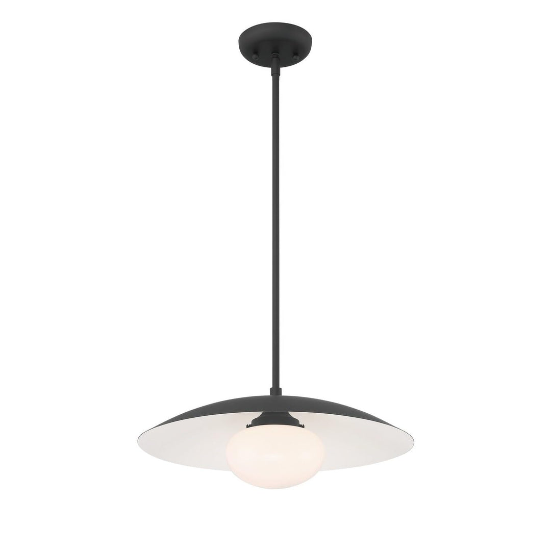 Modern Disc Matte Black 18" Ceiling Light 18'' D Inch W 6.5'' H Contemporary - Diamond Home USA