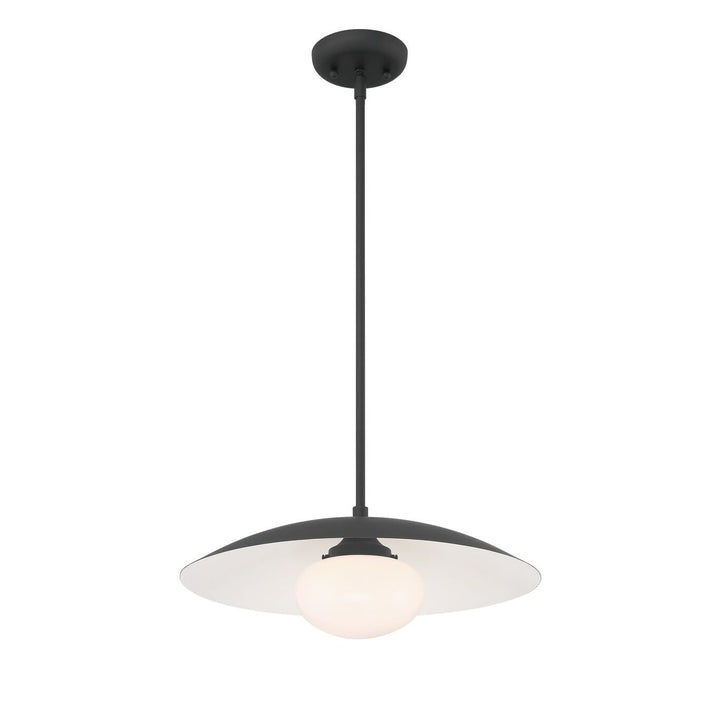 Modern Disc Matte Black 18" Ceiling Light 18'' D Inch W 6.5'' H Contemporary - Diamond Home USA