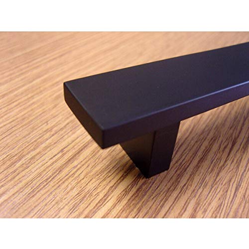 NA Contemporary 10-inch Rectangular Matte Black Cabinet Bar Pull Handle (Pack of - Diamond Home USA