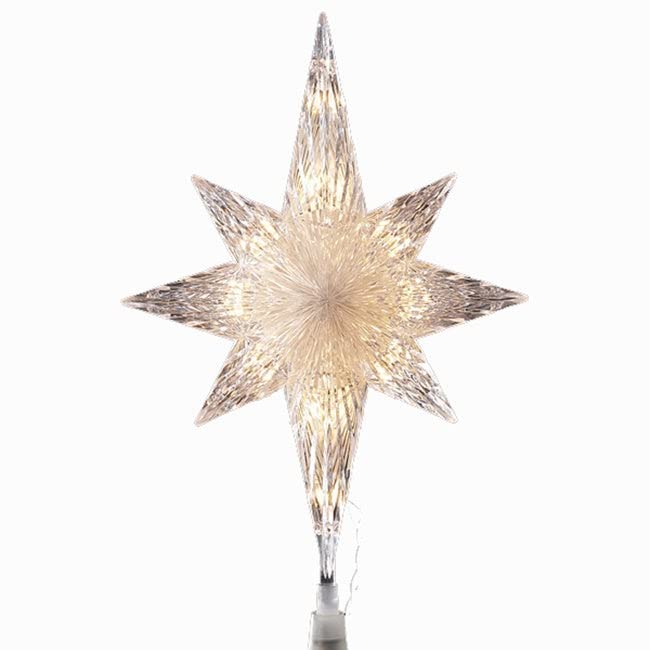 10-Light 11-inch Star Treetop Multi Color Plastic - Diamond Home USA