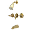 Kingston Brass KB6232LL Legacy Tub and Shower Faucet Polished Brass 5-Inch Spout
