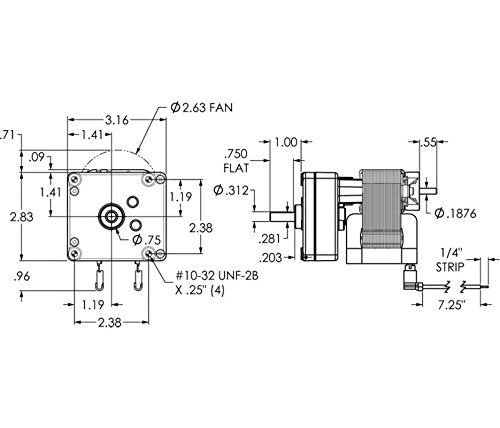 AC Gearmotor 1.1 rpm Open 115V - Diamond Home USA