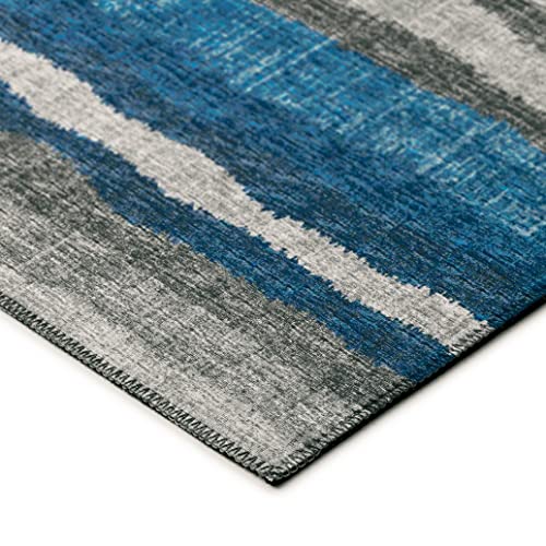 Addison Rugs Bravado ABV37 Blue Washable 8' x 10' Indoor Outdoor Area Rug Easy - Diamond Home USA