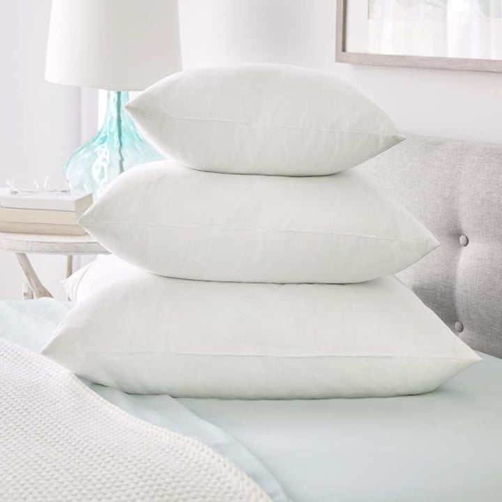 1221 Bedding Feather Pillow Inserts (Set of 2) - White 26 x 26 inches - Diamond Home USA