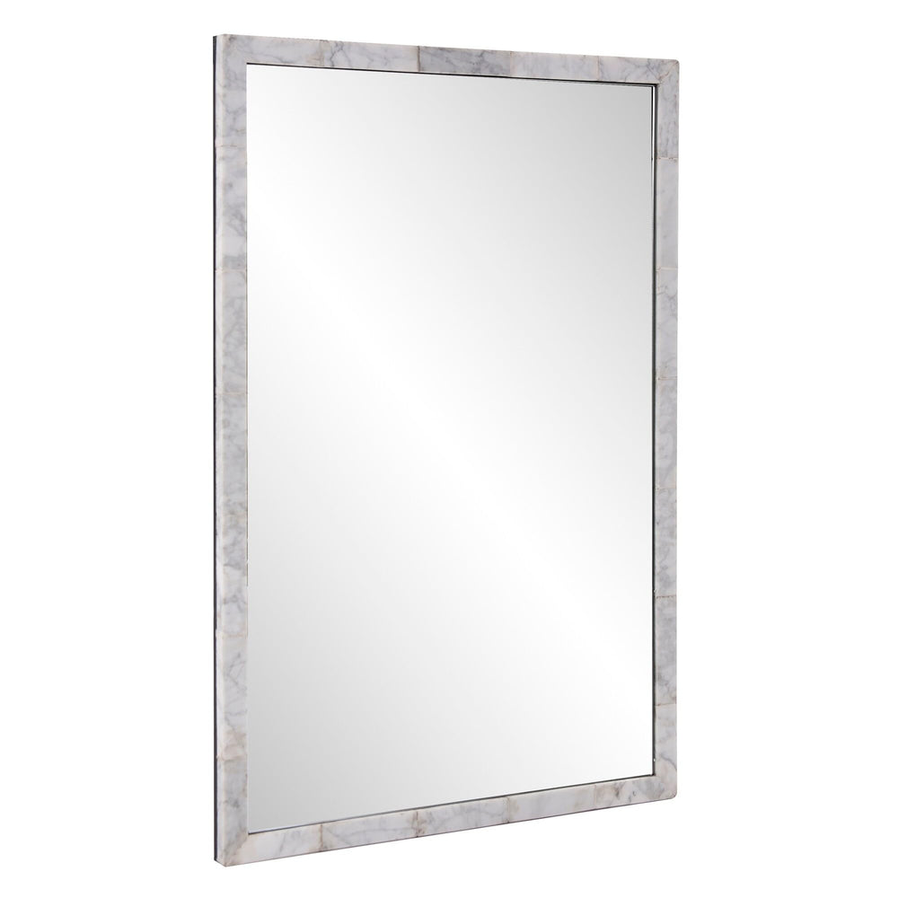 Marble Vanity Mirror 20 X 30 1 White Hooks Included - Diamond Home USA