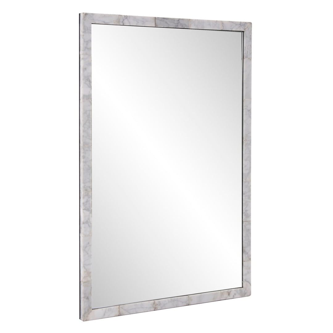 Marble Vanity Mirror 20 X 30 1 White Hooks Included - Diamond Home USA