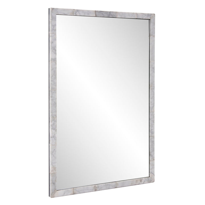 Marble Vanity Mirror 20 X 30 1 White Hooks Included - Diamond Home USA