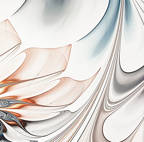 Design Art White Stained Glass Floral Wall Art Canvas 30x40 - Diamond Home USA