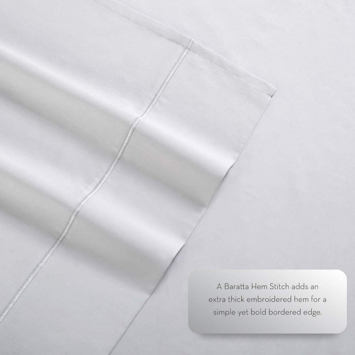 Charisma 310 Thread Count Classic Solid Cotton Sateen King Pillowcase Pair - Diamond Home USA