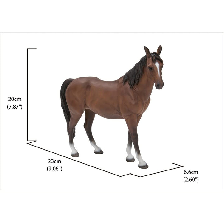 Standing Horse Ultra Realistic Garden Statue Multi Color Polyresin - Diamond Home USA