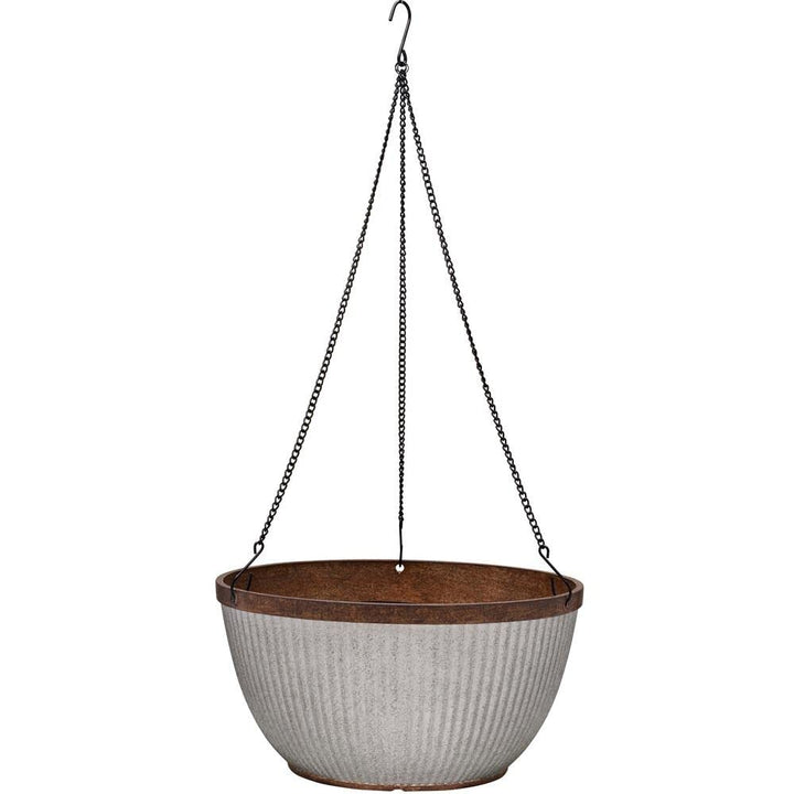 Southern Patio HDR-054801 Westlake Hanging Basket Planter44; Galvanized - 12 in. 12" Hanging Basket